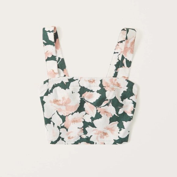 Abercrombie & Fitch Tropical Floral Print Linen TOP and SKIRT - Picture 5 of 7